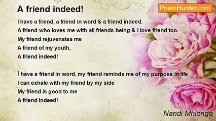 Nandi Mhlongo - A friend indeed!