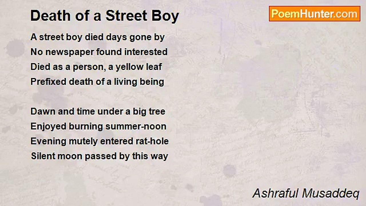 Ashraful Musaddeq - Death of a Street Boy