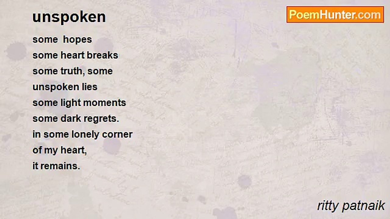 ritty patnaik - unspoken