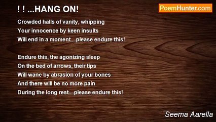 Seema Aarella - ! ! ...HANG ON!