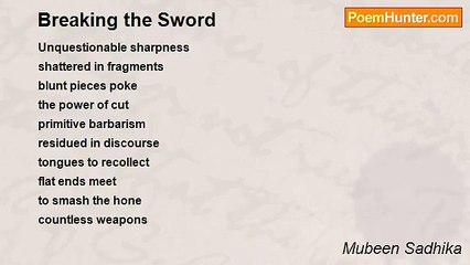 Mubeen Sadhika - Breaking the Sword