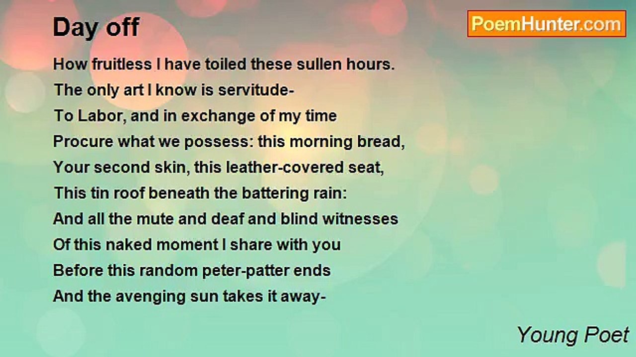Young Poet - Day off