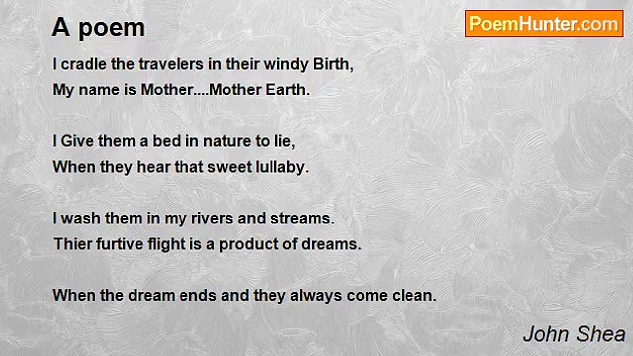 John Shea - A poem