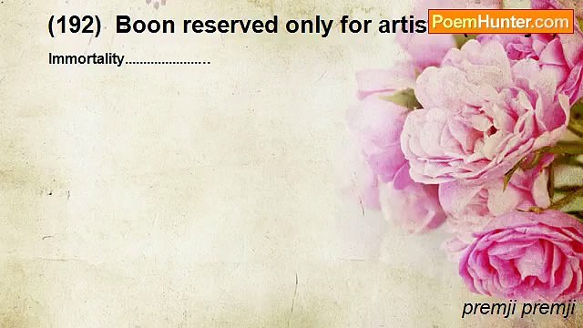premji premji - (192) Boon reserved only for artists (Oneryu)