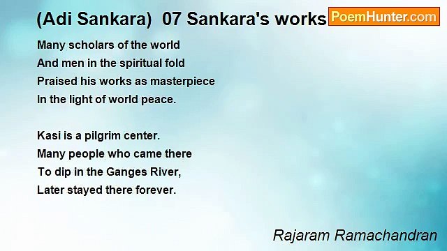 Rajaram Ramachandran - (Adi Sankara) 07 Sankara's works