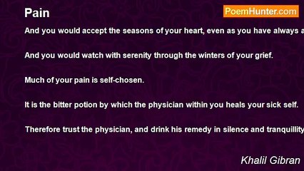 Khalil Gibran - Pain