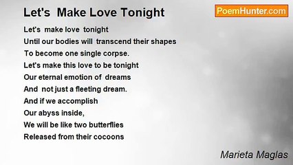 Marieta Maglas - Let's  Make Love Tonight