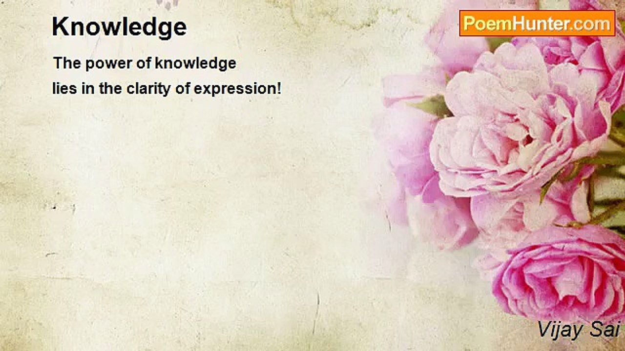 Vijay Sai - Knowledge