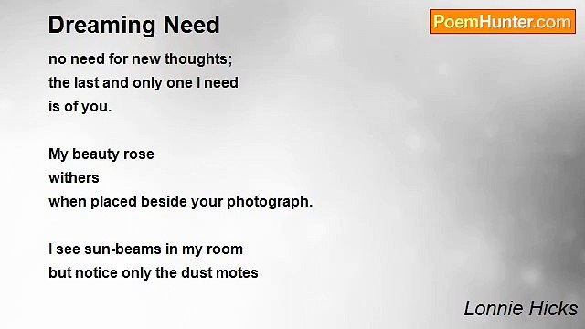 Lonnie Hicks - Dreaming Need