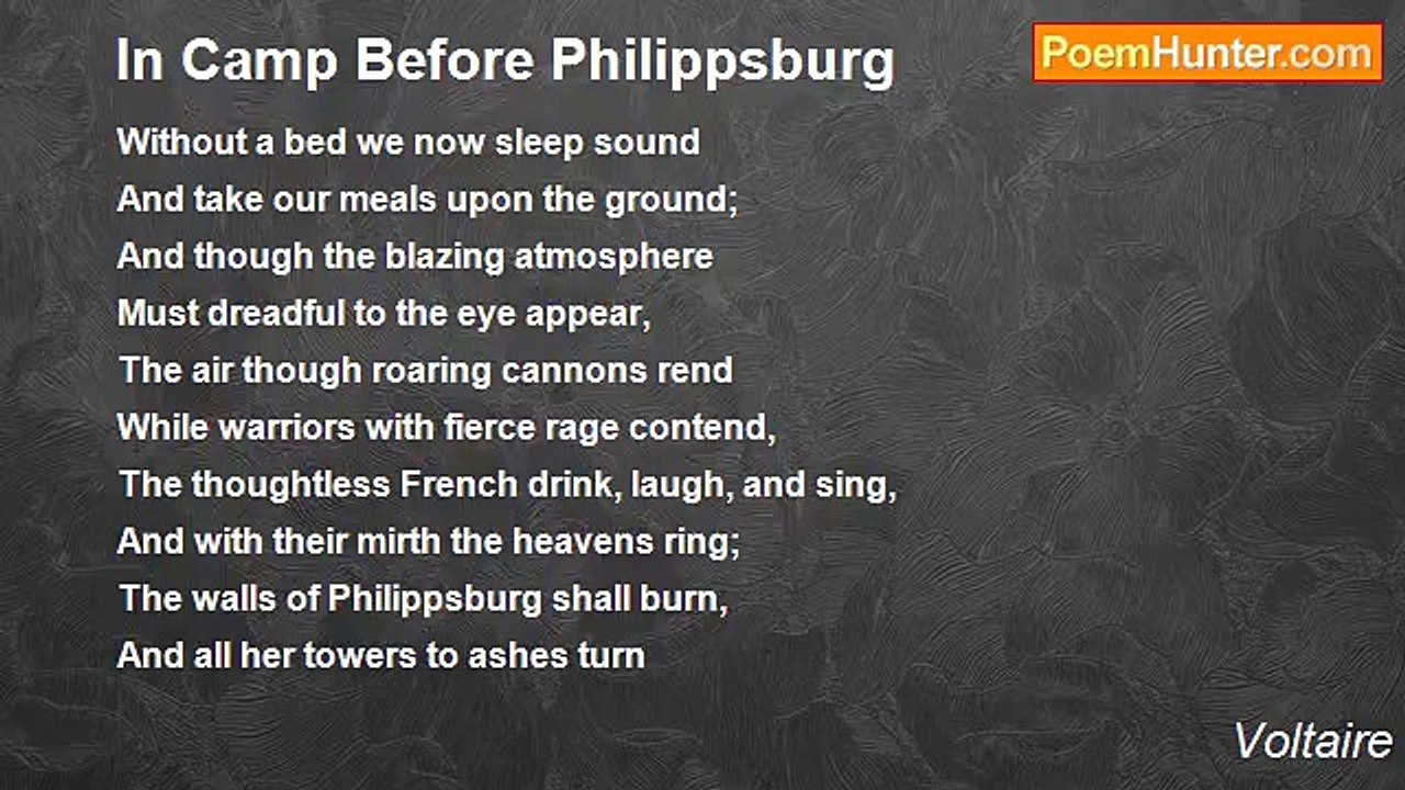 Voltaire - In Camp Before Philippsburg
