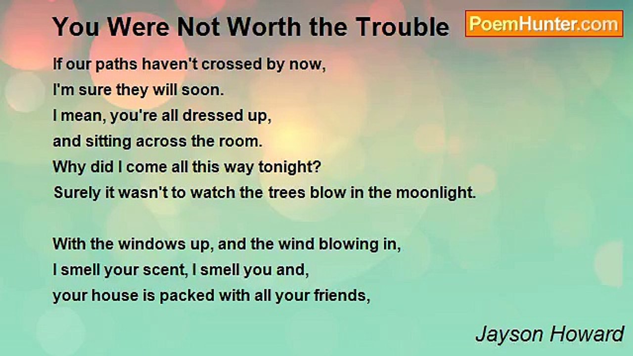 Jayson Howard - You Were Not Worth the Trouble