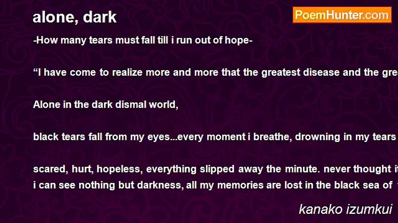 kanako izumkui - alone, dark
