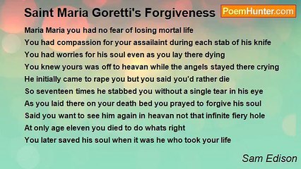 Sam Edison - Saint Maria Goretti's Forgiveness