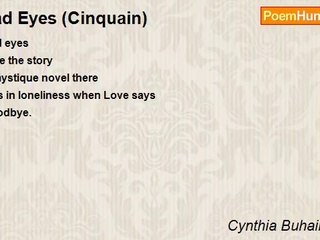 Cynthia BuhainBaello - Sad Eyes (Cinquain)