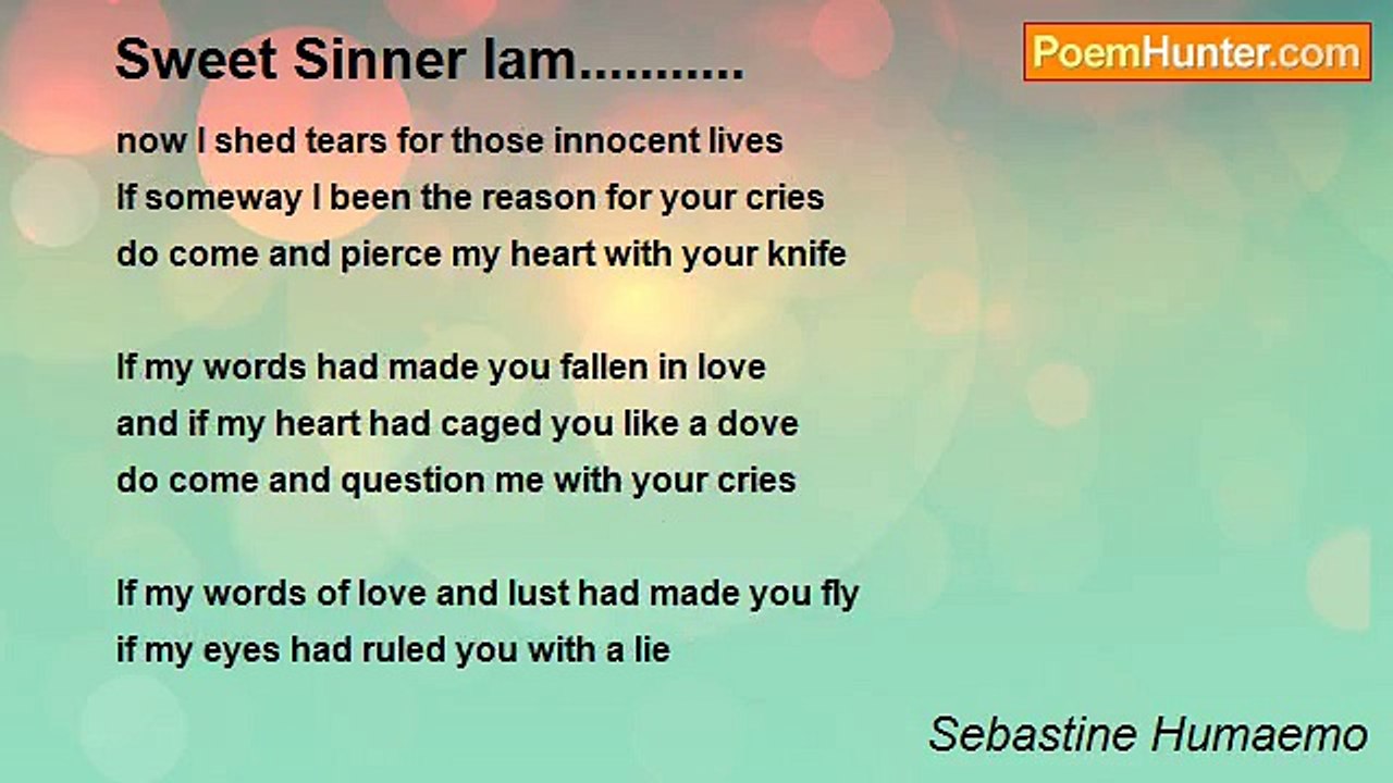 Sebastine Humaemo - Sweet Sinner Iam...........
