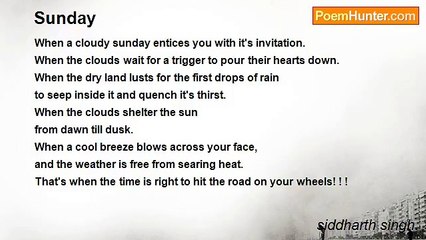 siddharth singh. - Sunday