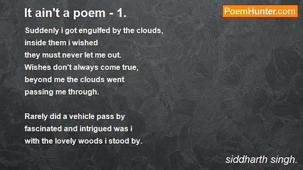 siddharth singh. - It ain't a poem - 1.