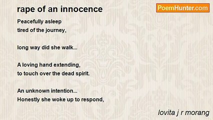 lovita j r morang - rape of an innocence