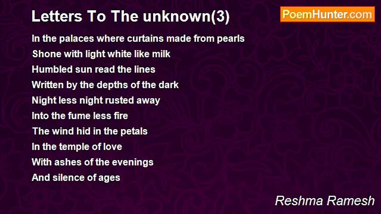 Reshma Ramesh - Letters To The unknown(3)