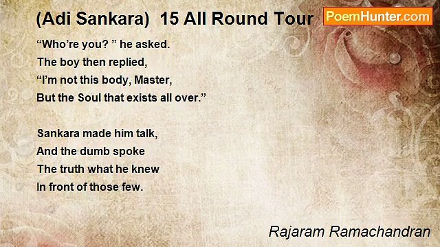 Rajaram Ramachandran - (Adi Sankara) 15 All Round Tour