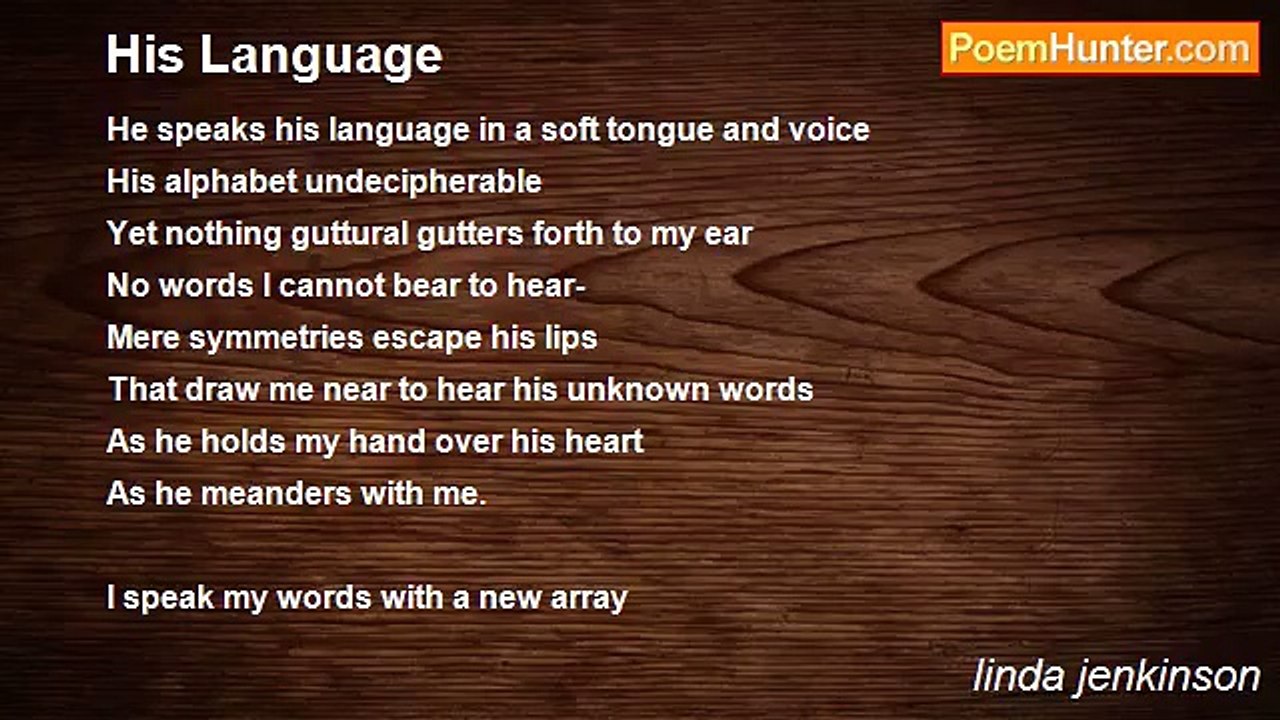 linda jenkinson - His Language