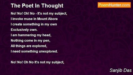Sanjib Das - The Poet In Thought