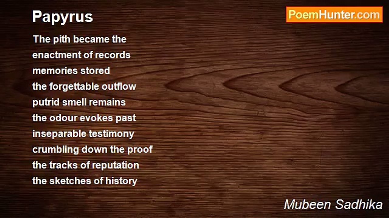 Mubeen Sadhika - Papyrus