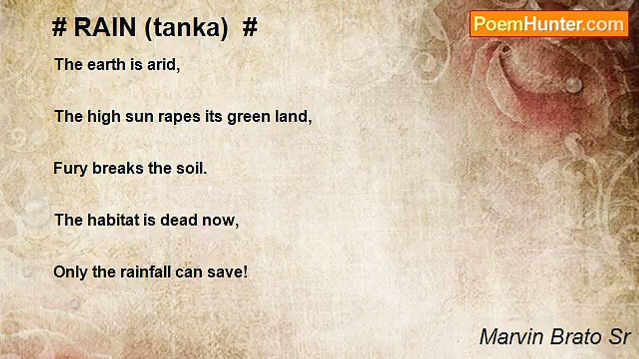 Marvin Brato Sr - # RAIN (tanka)  #