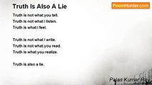 Palas Kumar Ray - Truth Is Also A Lie