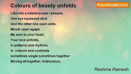 Reshma Ramesh - Colours of beauty unfolds