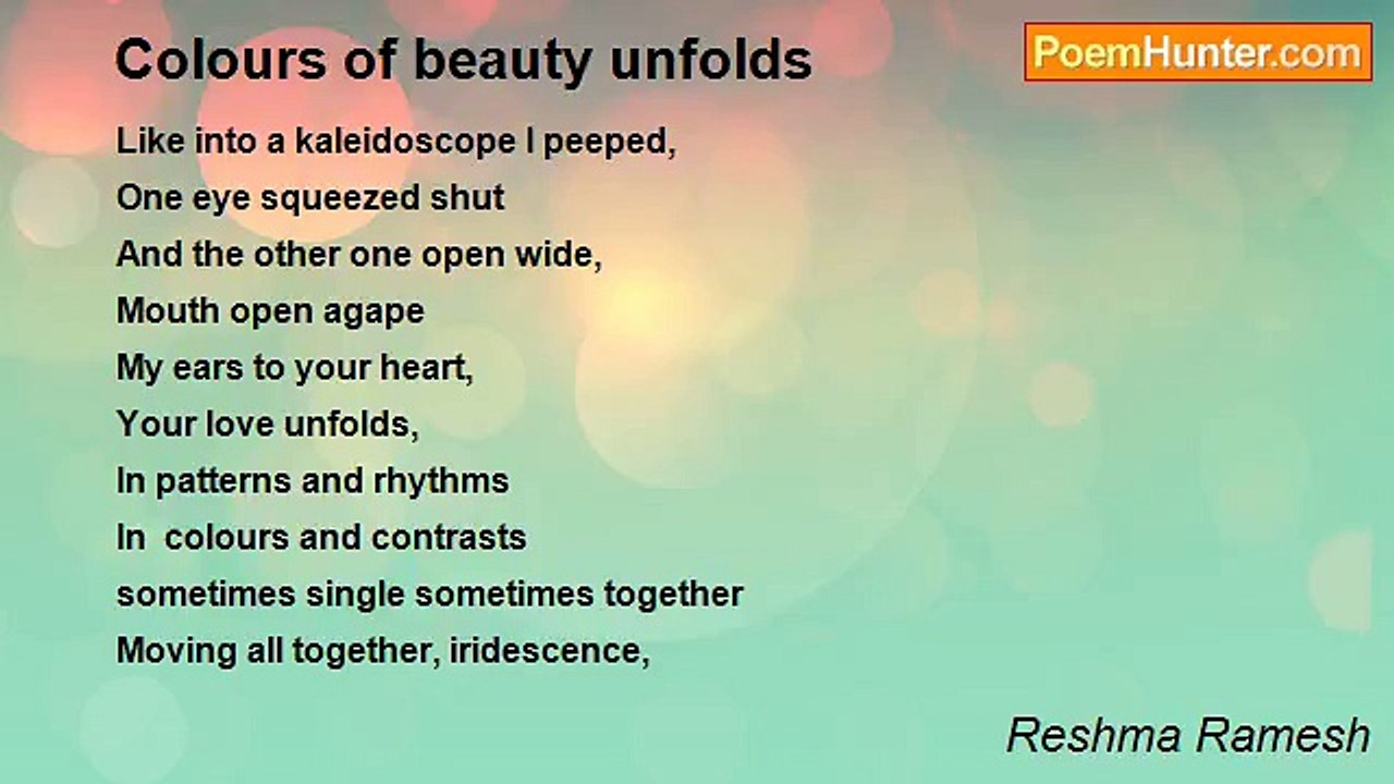 Reshma Ramesh - Colours of beauty unfolds