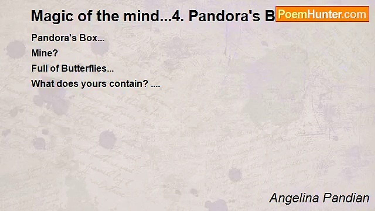 Angelina Pandian - Magic of the mind...4. Pando...