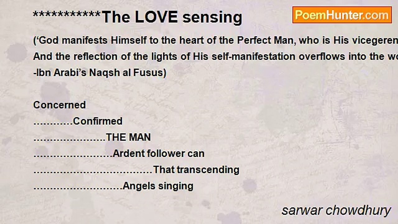 sarwar chowdhury - ***********The LOVE sensing
