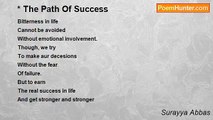 Surayya Abbas - * The Path Of Success