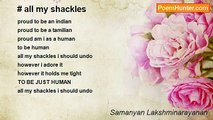 Samanyan Lakshminarayanan - # all my shackles