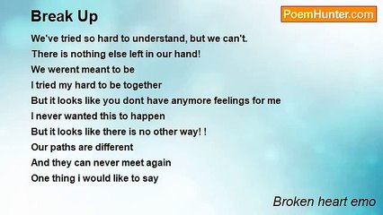 Broken heart emo - Break Up