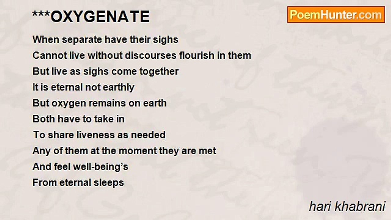 hari khabrani - ***OXYGENATE