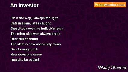 Nikunj Sharma - An Investor