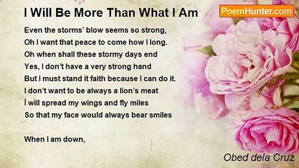 Obed dela Cruz - I Will Be More Than What I Am