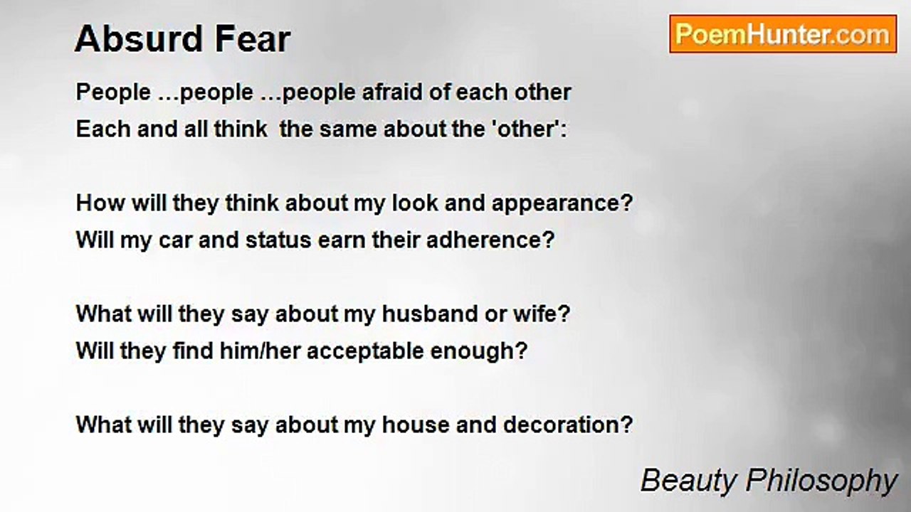 Beauty Philosophy - Absurd Fear