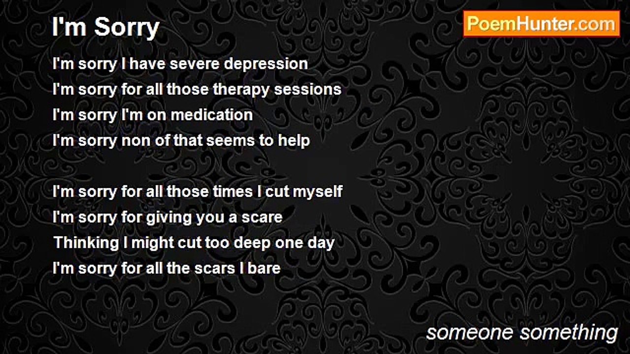 someone something - I'm Sorry