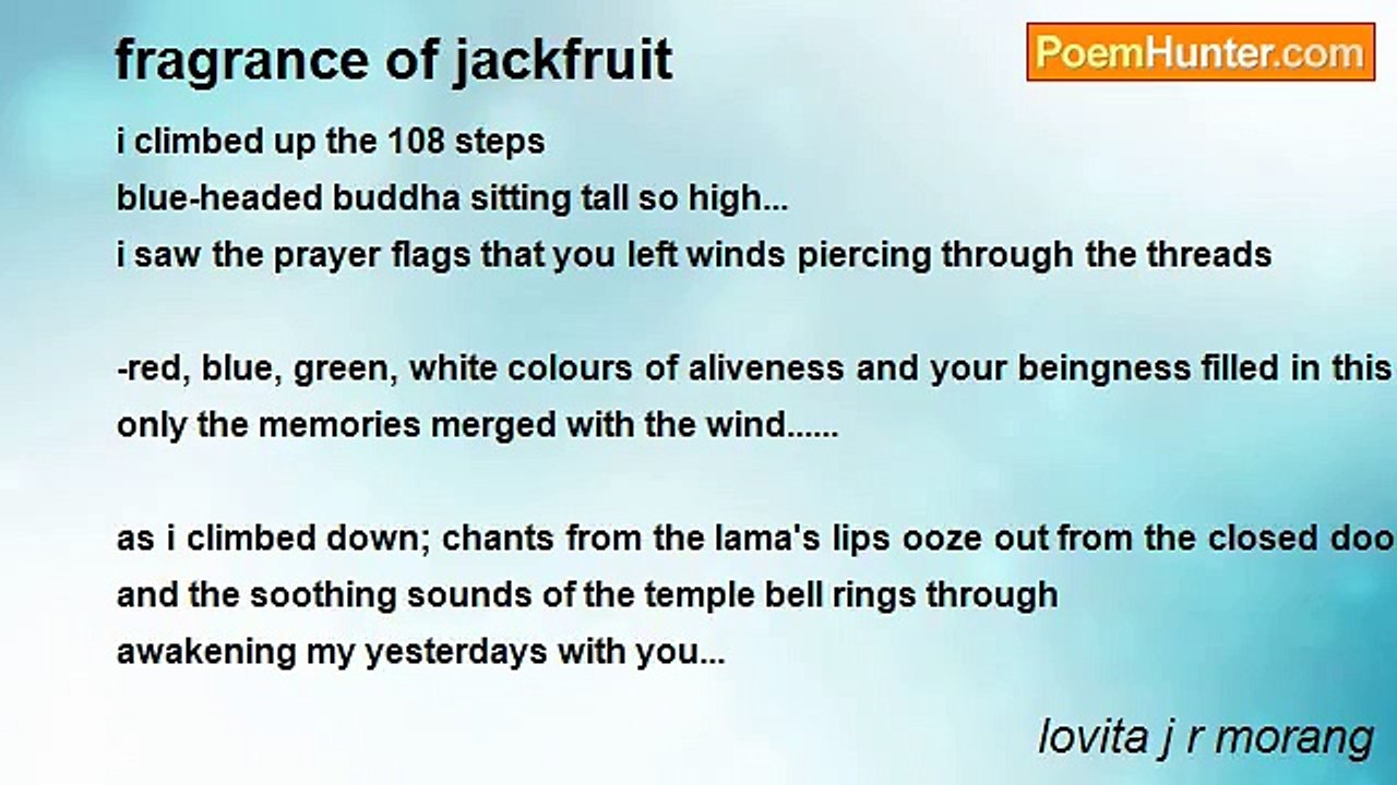 lovita j r morang - fragrance of jackfruit