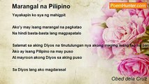 Obed dela Cruz - Marangal na Pilipino