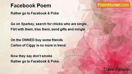 Dave Tanwar - Facebook Poem