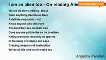 Angelina Pandian - I am an alien too - On reading Alien nation by Milica Franchi De Luri