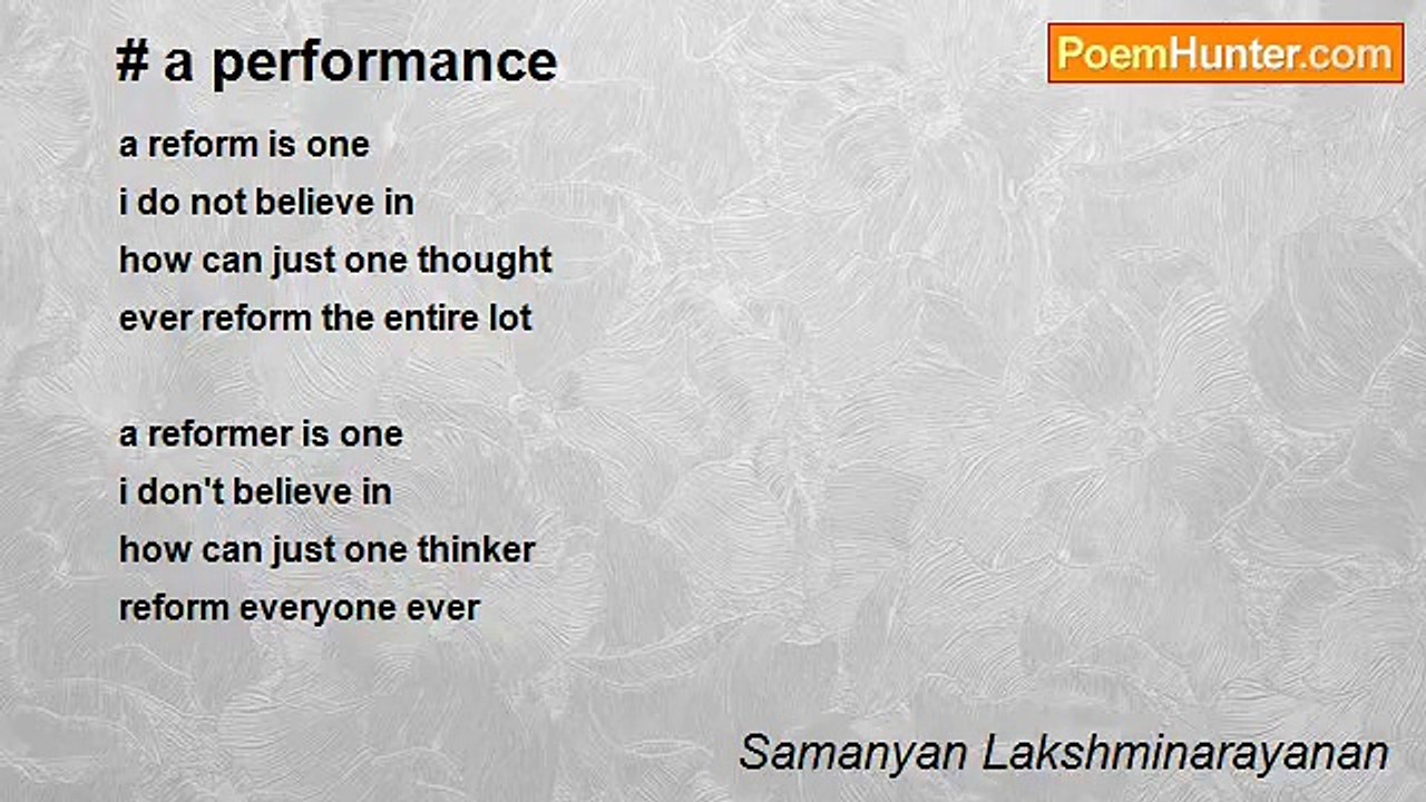 Samanyan Lakshminarayanan - # a performance