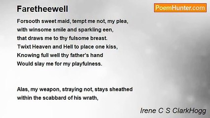 Irene C S ClarkHogg - Faretheewell