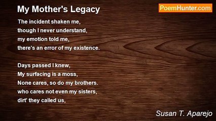 Susan T. Aparejo - My Mother's Legacy