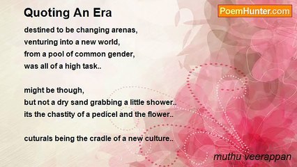 muthu veerappan - Quoting An Era