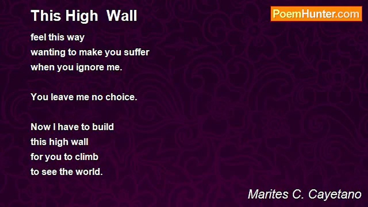 Marites C. Cayetano - This High  Wall